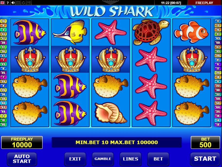 Игровые автоматы онлайн на деньги «Wild Shark» в казино Вулкан